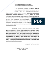 Desistimiento de Denuncia - Por Agresion Fisica