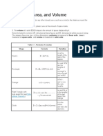 Perimeter, Area, and Volume: Shape Formula Variables