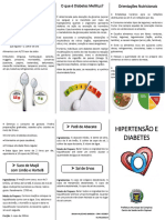 FOLDER de Orientação Nutricional de Diabetes e Hipertensão