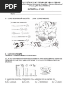 Avaliação de Matemática para 3° Ano Do Fundamental