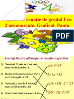 Noțiune de Ecuație de Gradul I Cu