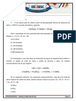 Lista de Estequiometria - Exercícios