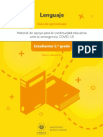 Guía de Aprendizaje - 1er Grado - Lenguaje - Fase 3 - Semana 11