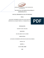 Análisis e Interpretación de Los Estados Financieros - Método de Análisis Vertical y Horizontal (Porcentual) - Plataforma