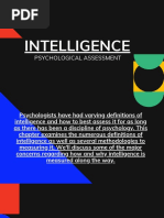 Intelligence: Psychological Assessment