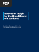 Innovation Insight For The Cloud Center of Excellence