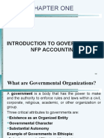 Chapter One: Introduction To Government & NFP Accounting