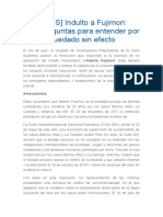 ANÁLISIS de Indulto A Fujimori