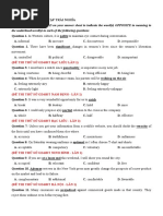 Mark The Letter A, B, C, or D On Your Answer Sheet To Indicate The Word(s) OPPOSITE in Meaning To The Underlined Word(s) in Each of The Following Questions