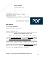 Sentencia Absolutoria Agresión Sexual