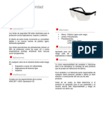 Ficha Tecnica - Lentes de Seguridad