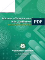 Bachelor of Science in Mathematics B.SC., Mathematics: Programme Project Report & Detailed Syllabus