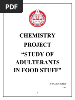 Chemistry Project "Study of Adulterants in Food Stuff": R.G.Varun Kumar Xii-J