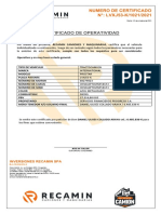 Certificado de Operatividad