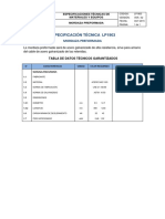 Especificación Técnica Lp1903: Mordaza Preformada