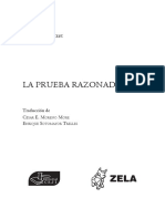 Giovanni Tuzet LA PRUEBA RAZONADA. Traducción de César E. Moreno More