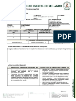 Plan Analítico Derecho Constitucional I