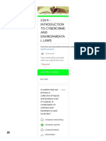 Cdi 9 - To Cybercrime AND Environmenta L Laws: Multiple Choice