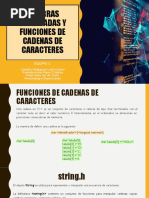 Palabras Reservadas y Funciones de Cadenas de Caracteres