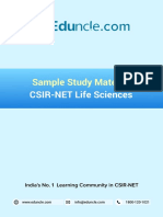 Sample Study Material: CSIR-NET Life Sciences