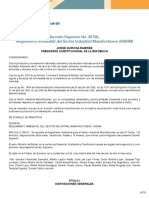 Decreto Supremo No. 26736, Reglamento Ambiental Del Sector Industrial Manufacturero (RASIM)