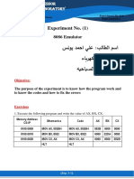 Experiment No. (1) : 8086 Emulator