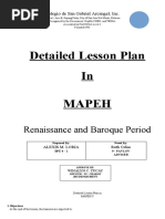 Detailed Lesson Plan in Mapeh: Renaissance and Baroque Period