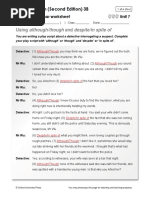 Using Although/though and Despite/in Spite Of: Oxford English (Second Edition) 3B