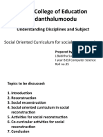 Social Oriented Curriculum For Social Reconstruction