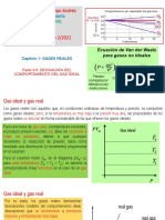 CAP 1 GASES REALES. Parte 3 Desviación Del Comportamiento Ideal