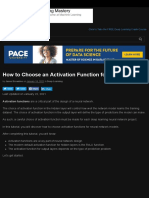 How To Choose An Activation Function For Deep Learning