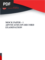 Supreme Court AOR Exam MOCK PAPER-1