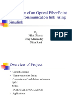 Simulation of An Optical Fiber Point To Point Communication Link Using Simulink