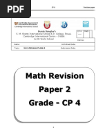 Math Revision Paper 2 Grade - CP 4