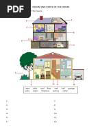 1) Match The Numbers With The Nouns.: Rooms and Parts of The House