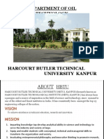 Department of Oil Technology: Harcourt Butler Technical University Kanpur