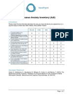 Appearance Anxiety Inventory AAI PDF