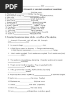 1-Fill in The Correct Form of The Words in Brackets (Comparative or Superlative)