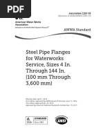 AWWA-C207 (2018) - Steel Pipe Flanges For Waterworks Service