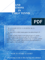 Rules And: Regulations IN Table Tennis