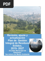 Plan de Gestion Residuos Solidos Sabaneta