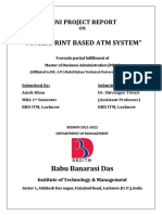 Fingerprint Based Atm System