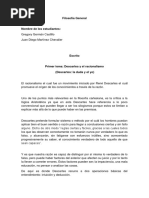 Análisis Sobre El Racionalismo y El Empirismo.