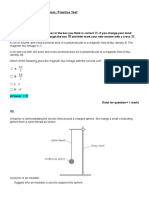 Electric Fields and Magnetism - Practice Test