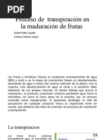 Proceso de Transpiración en La Maduración de Frutas