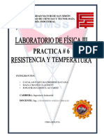 Informe 6 Resistencia y Temperatura