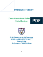 Berhampur University: Course Curriculum & Syllabi: 2020 (M.Sc. Chemistry)