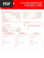 Hotlink Order and Contract Form: Customer Information