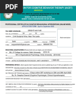 IACBT Certificate Program Application Form