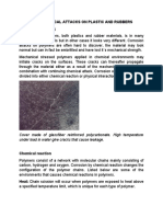 Nature of Chemical Attacks On Plastic and Rubbers